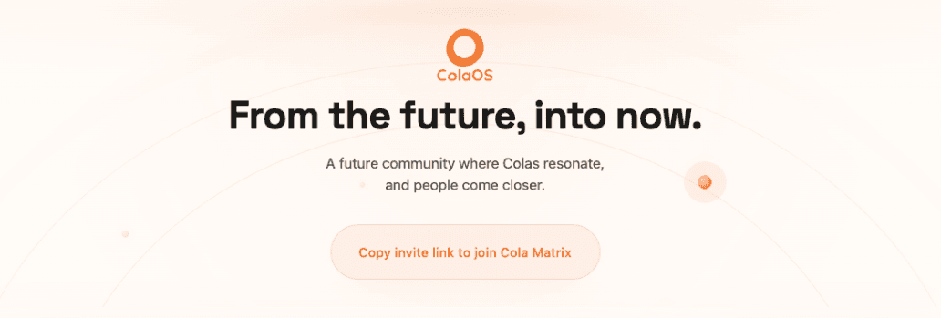 Public Cola Matrix visual about a future community where Colas resonate and people come closer
